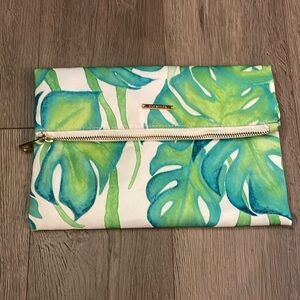 Foldover Green Tropical Clutch